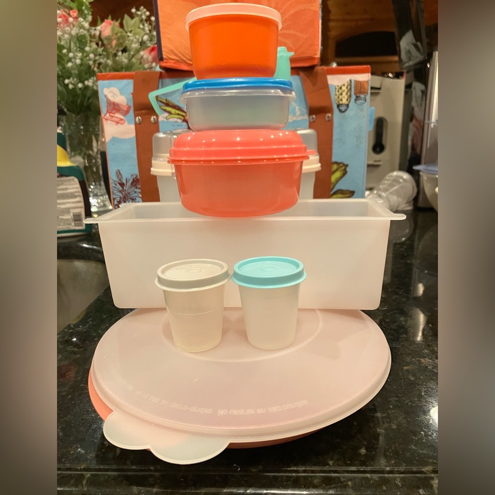 Tupperware Colorful Food Storage Container Set 9 pieces